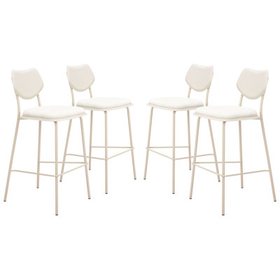 Ensemble de 4 tabourets de bar modernes à hauteur de comptoir pivotant pour îlot de cuisine