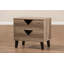 Table de chevet 2 tiroirs Elkin en brun clair