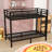 Full XL Over Full XL Metal Bunk Bed With Guardrails And Ladder-146231324-146231326