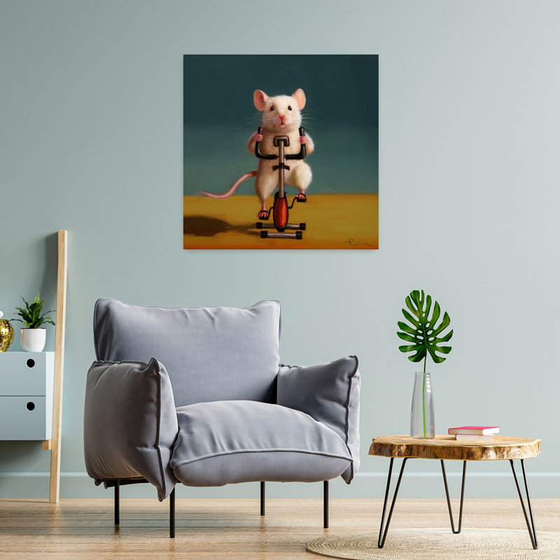 Gym Rat Spin, art urbain contemporain, H 24 po x l 24 po