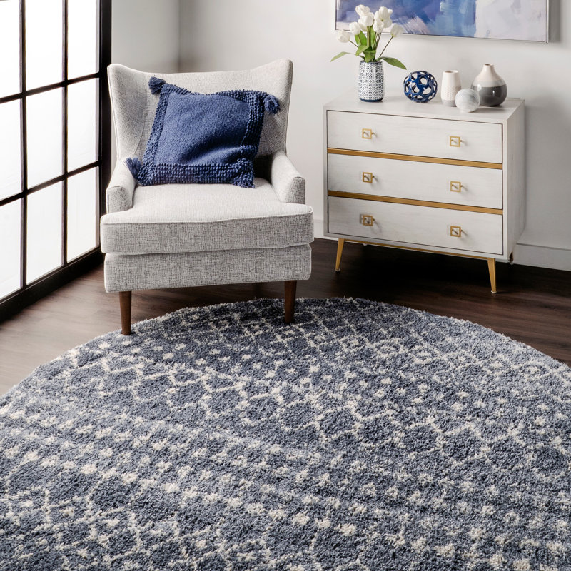 Willisville Moroccan Indoor Rug, Round 6'7"