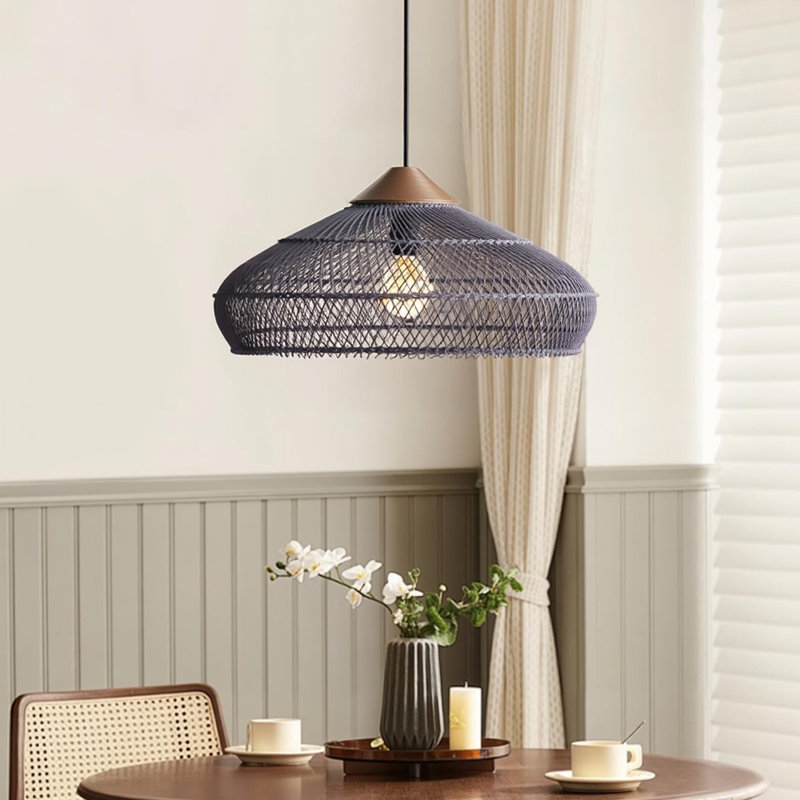 Luminaire suspendu 1 lumière noir, H 9,84 po x l 19,69 po x P 19,69 po