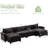 Adonia 154" Oversized U Shaped Sectional Sofa, Comfy Cloud Couch Deep Sectional Sofa with Ottomans for Living Room-1745061090