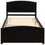 Lit plateforme simple avec lit gigogne en bois massif pour créer une atmosphère de chambre confortable et élégante qui rehaussera votre ambiance-222851386