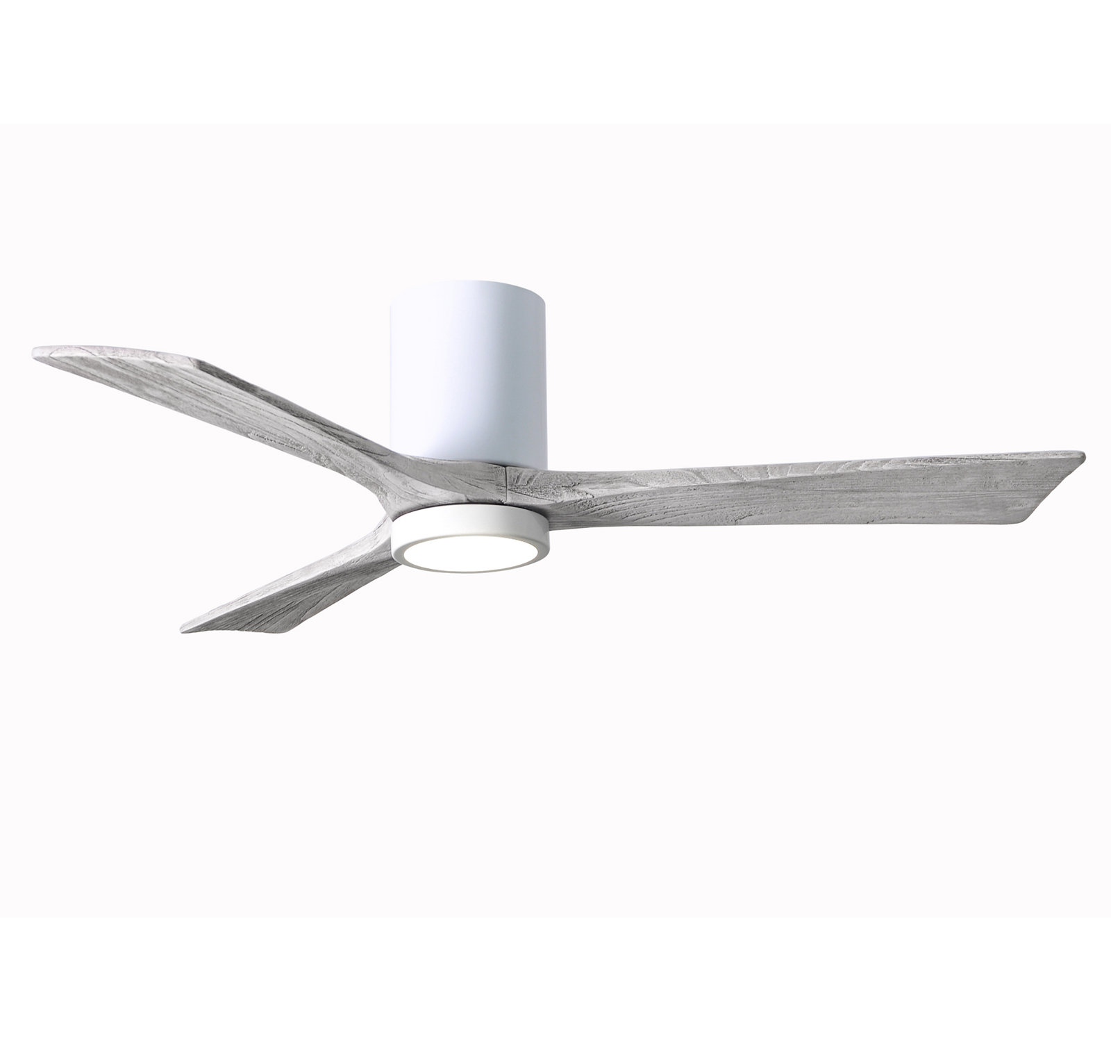 Olivier Ceiling Fan with LED Light Kit, Gloss White, Barn Wood Tone, 52"