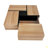 Coffee Table With 4 Hidden Storage Compartments, Square Cocktail Table With Extendable Sliding Tabletop, UV High-Gloss Design Center Table-141965539