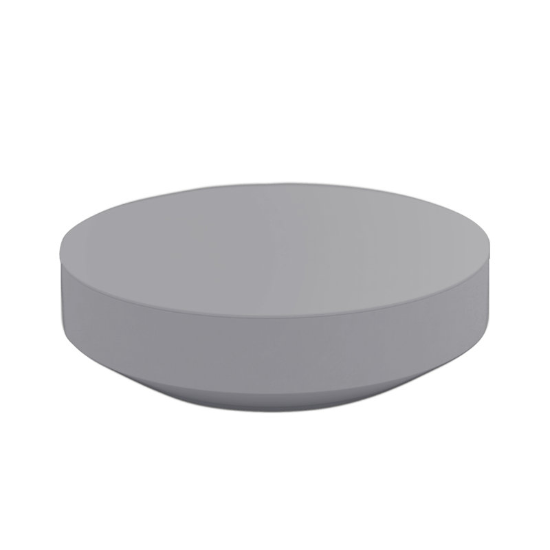 Vela Plastic Coffee Table, Steel, 47.25"