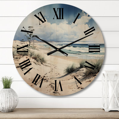 Horloge murale en bois massif Rusank