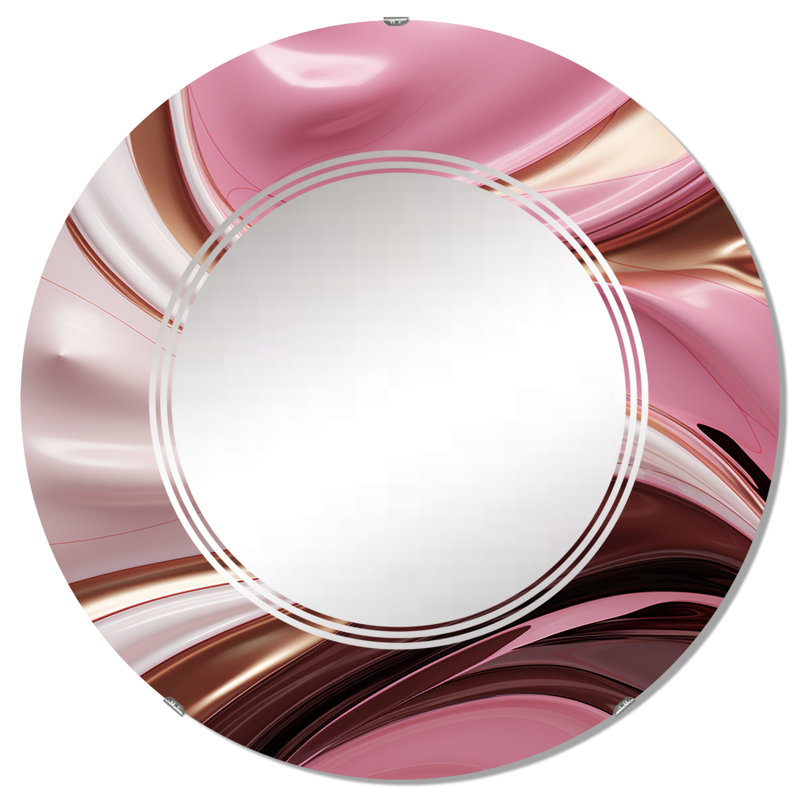 Parnita - Miroir mural moderne rond, 32 po x 32 po