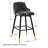 Swivel Velvet Upholstered Counter & Bar Stool-1750016729-1754780834