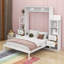 Grand lit escamotable avec tablettes, tiroirs et DEL-923329668