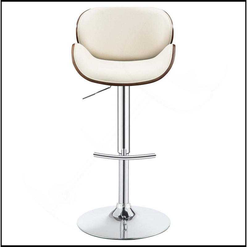  Tabouret de bar réglable, Ivoire ivoire