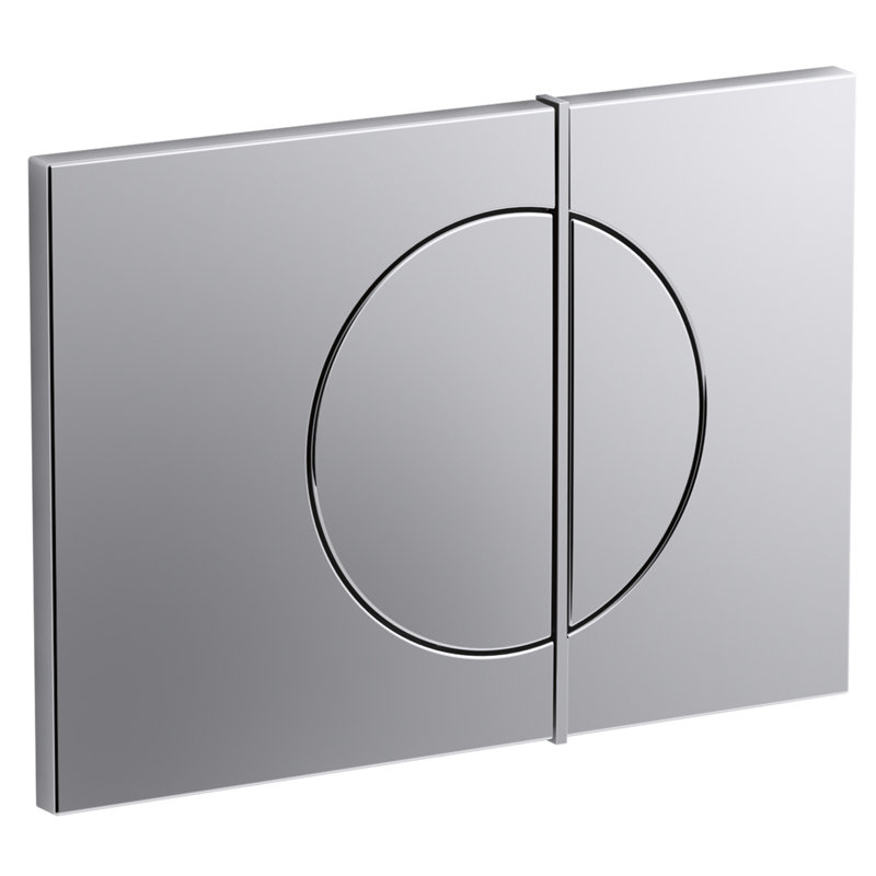 Plaque d'actuateur Note Flush, Chrome poli avec détail chrome brossé