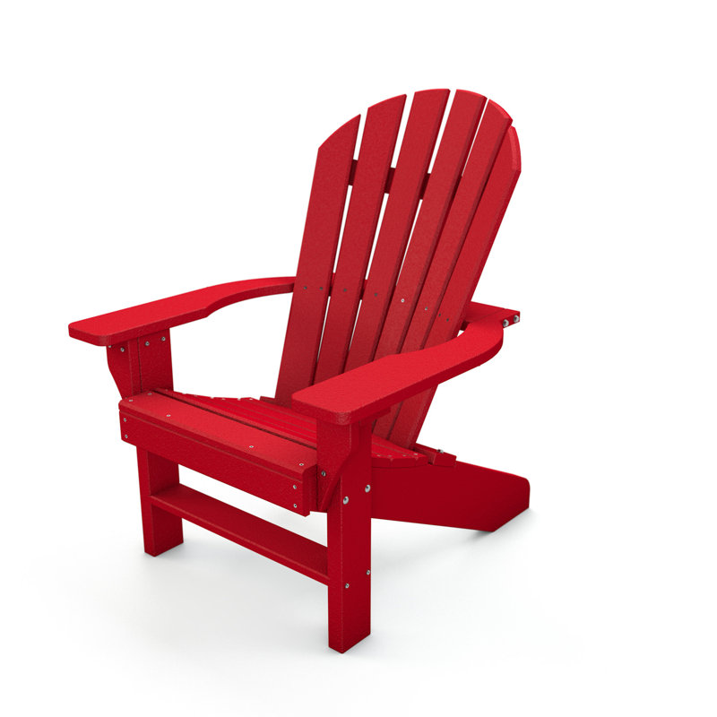 Chaise Adirondack en plastique Calvin Seaside, Rouge