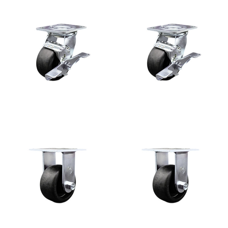 4 Piece Glass Filled Nylon Caster Set