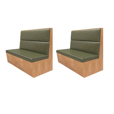 Modern Simple Restaurant Cafe Benches Faux Leather Upholstered Bench