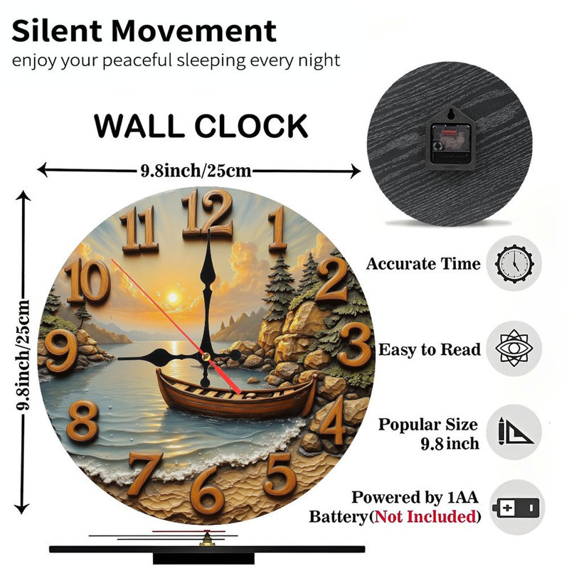 Horloge murale Sunset Lake