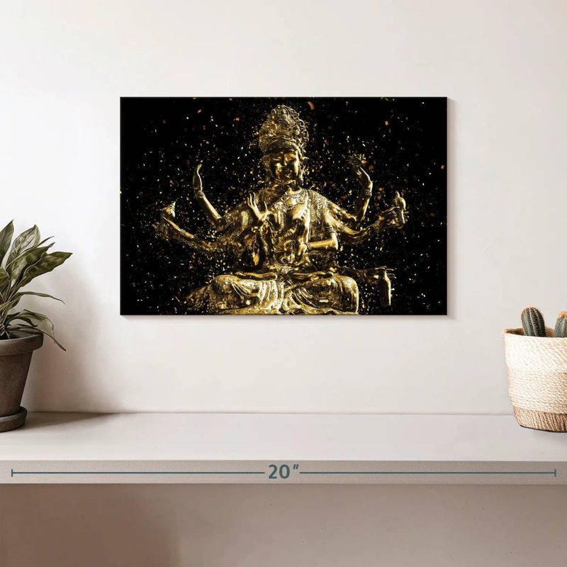 Adella Golden Shiva, 8" H x 12" W