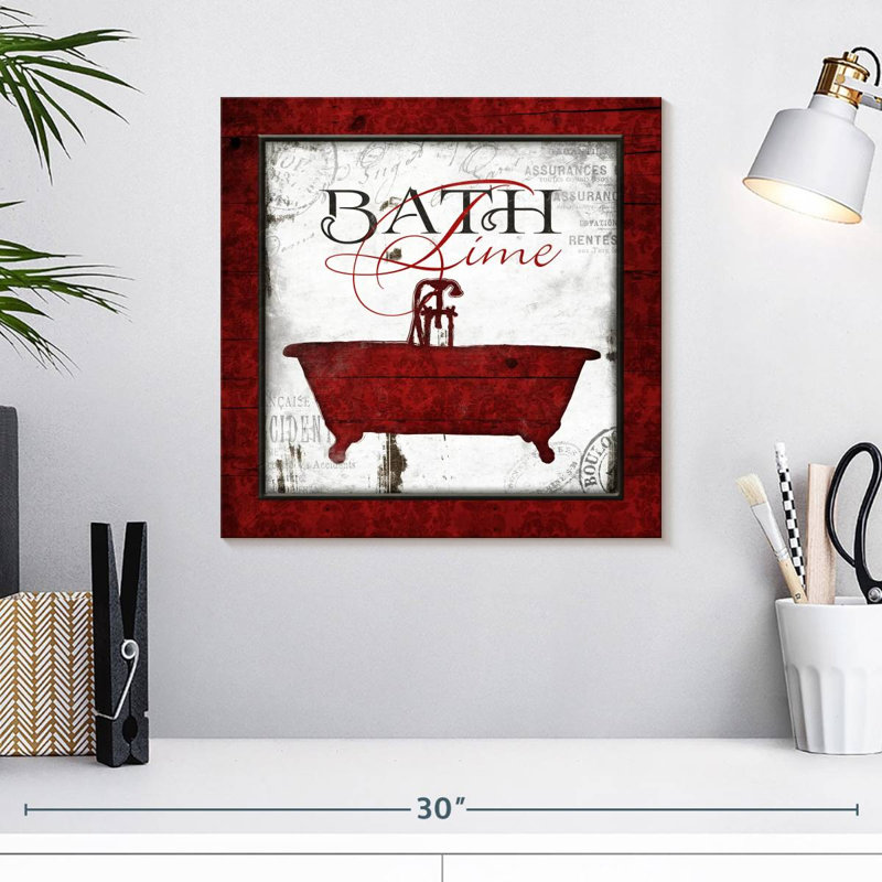 Kerrick Crimson Bath Time, H 16 po x l 16 po