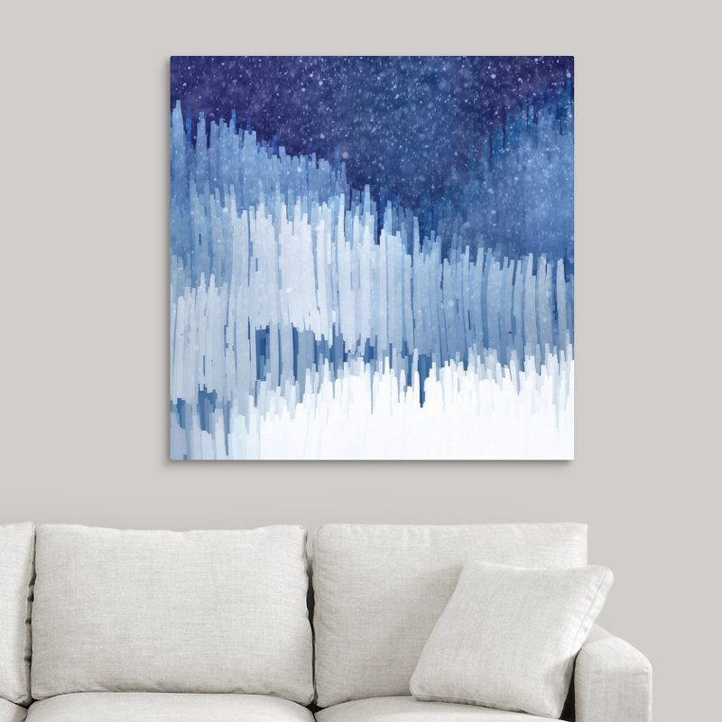 «Snow» par Ursula Abresch, reproduction d'art graphique sur toile, H 35 po x l 35 po x P 1,5 po