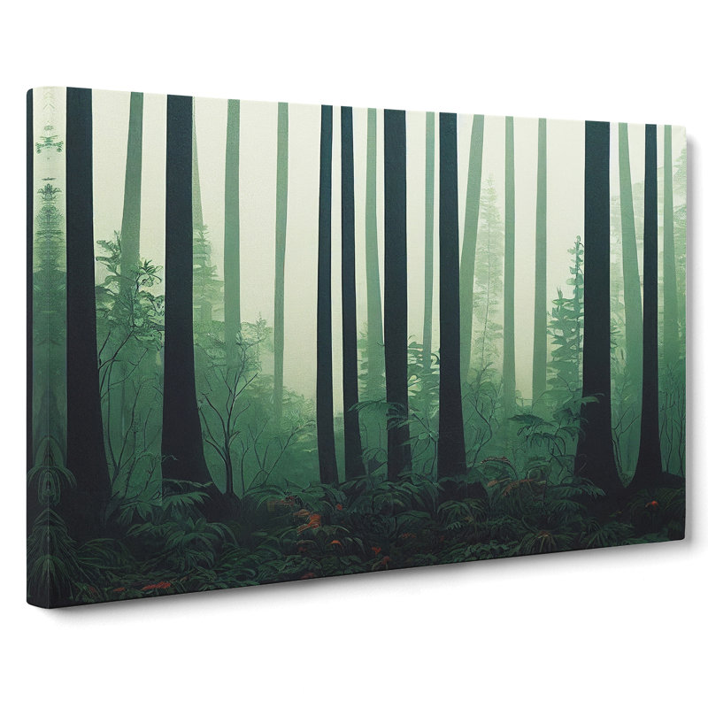 Forest Deco Style (1) - Wrapped Canvas, 50cm H x 76cm W x 3cm D