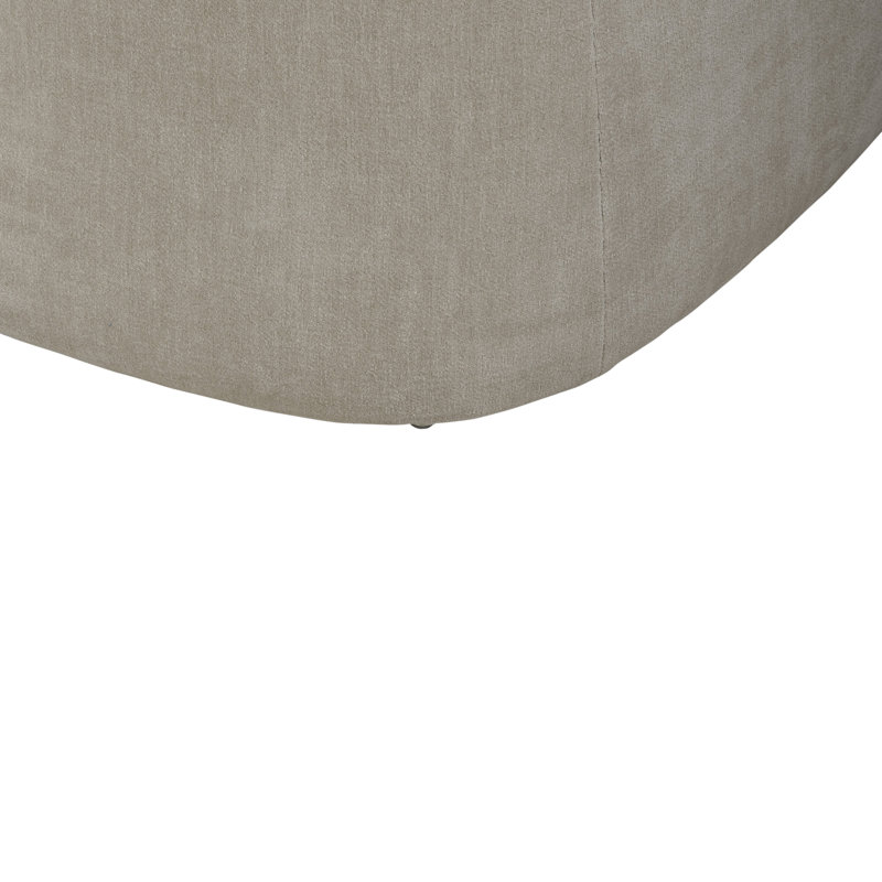 Faouzi Upholstered Dining Chair w/ Casters, Tan