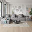 Canapé modulaire surdimensionné à 5 places avec 6 coussins Boneless-2126669095