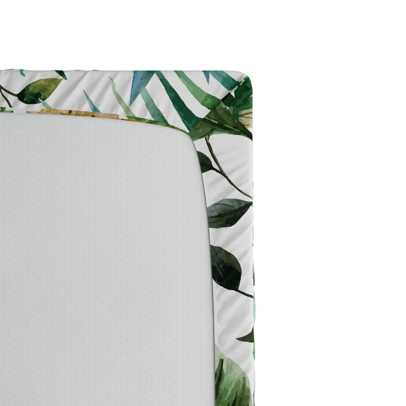 Microfiber Floral Fitted Sheet, Full Fitted Sheet