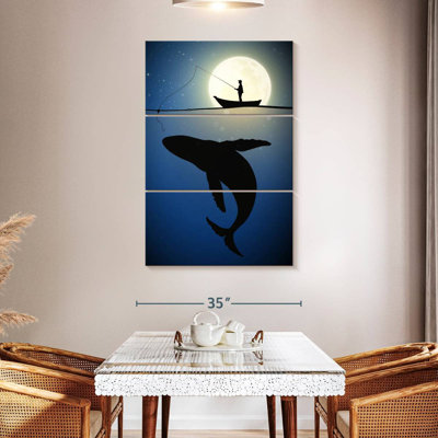 Pêche à la baleine au clair de lune Senne