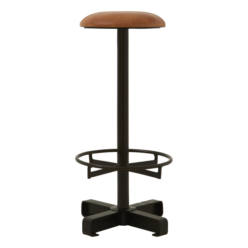 Adlai Counter Stool with Metal Frame, Light Brown