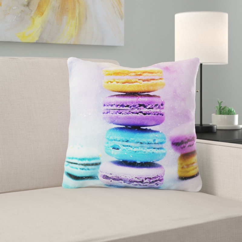 Morehead Cake Throw Pillow, Microsuede, Indoor