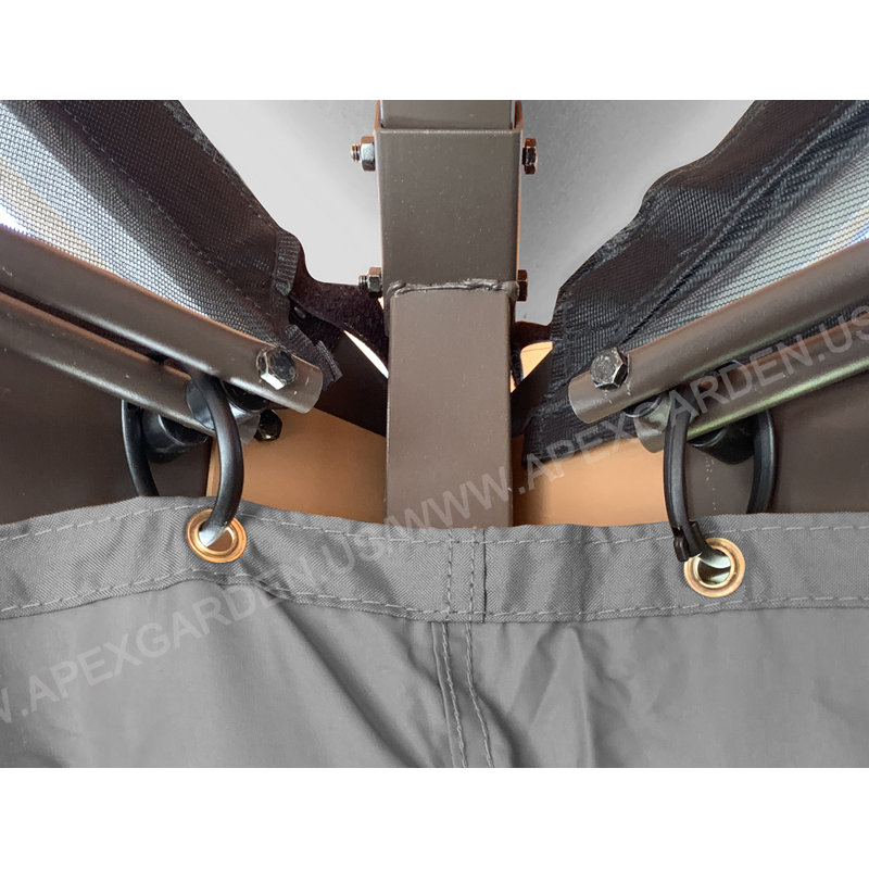 Gray 10' x 10' Privacy Curtain Set for Gazebo