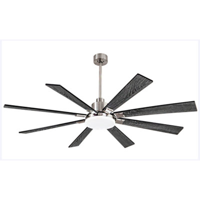 Ventilateurs de plafond avec lumières, ventilateur de plafond de 72 pouces avec télécommande, 3 lumières à intensité variable CCT, moteur CC réversible silencieux, ventilateurs de plafond intérieur / extérieur à 8 pales pour chambre à coucher, maison de campagne, patio