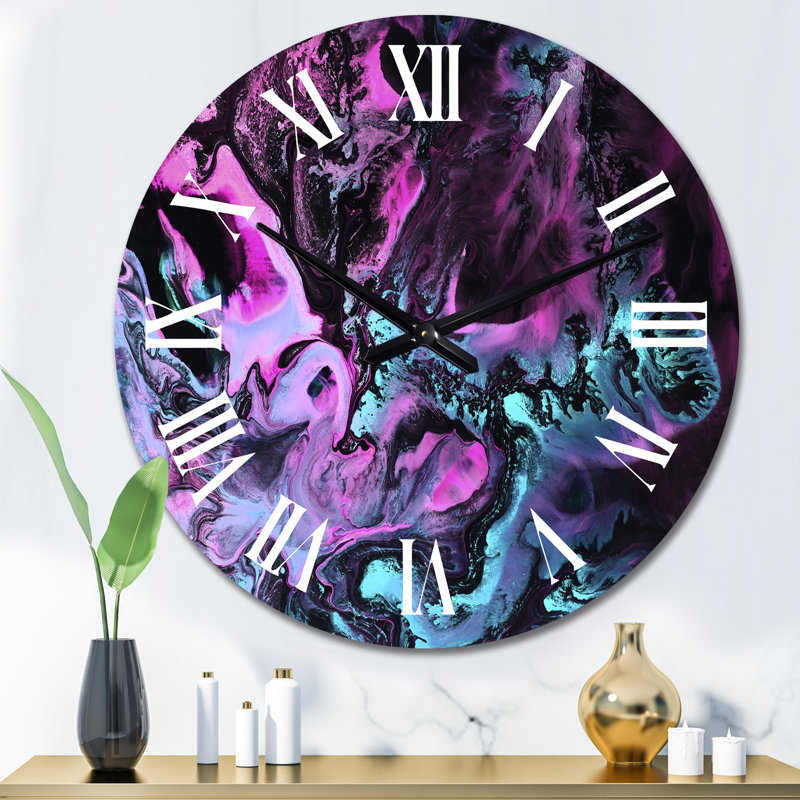 Horloge murale moderne néon, Surdimensionné