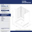 QWALL-4 32" W x 76.75" H Framed Square Shower Stall and Base Included