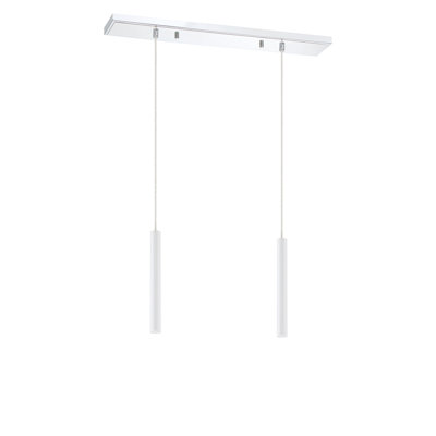 Luminaire suspendu cylindrique à DEL 2 lumières pour îlot de cuisine Bowning