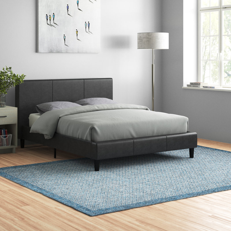 Alexanra Vegan Leather Platform Bed, Queen