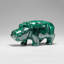 Genuine Polished Malachite Hippo Carving (355.8 Grams)