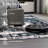 Vintage Area Rug - Machine Washable Non-slip For Bedroom, Kitchen Geometric Black/blue Design Blue/black-270407004