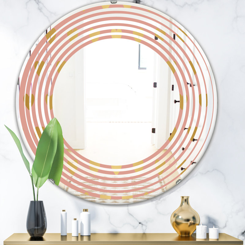 Miroir mural sans cadre Hearts on Wave, H 23,6 po x l 23,6 po