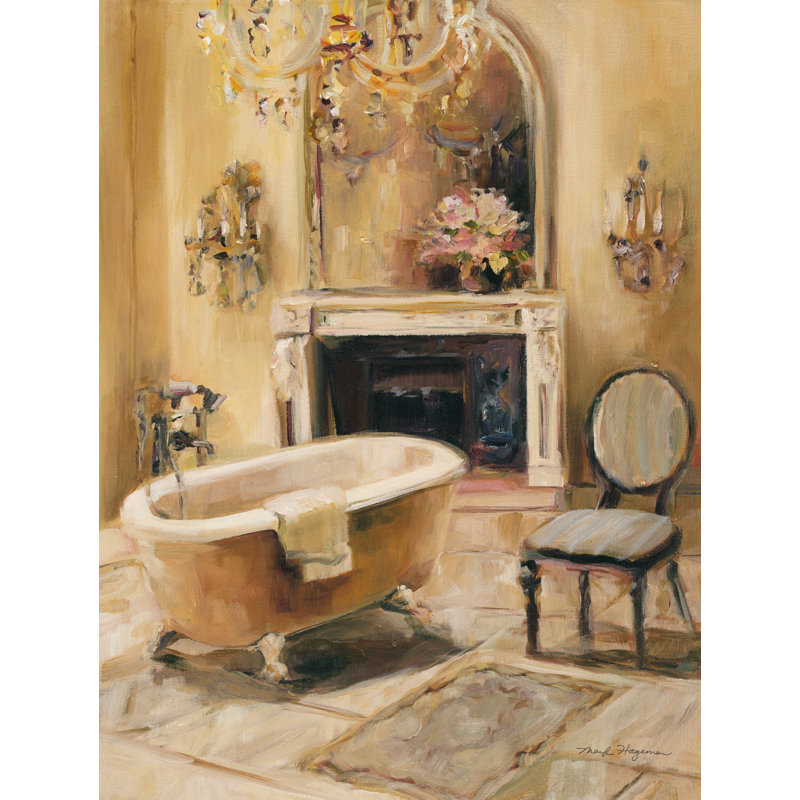 «French Bath I» sur toile, H 24 po x l 18 po
