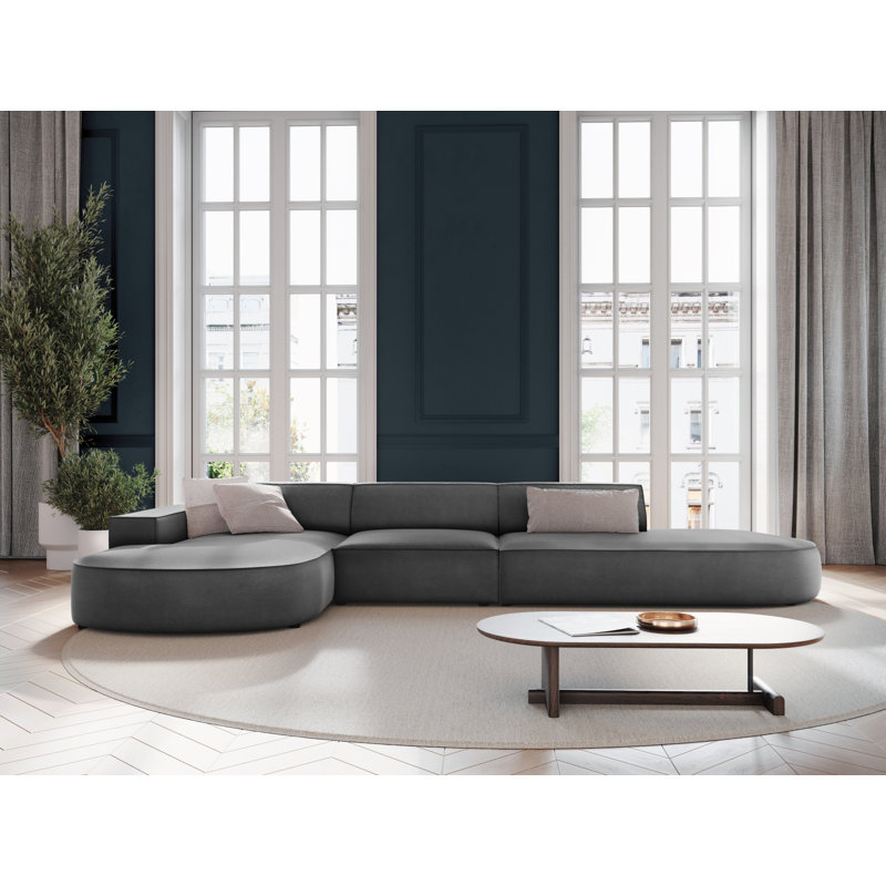 Modular L-Shaped Corner Sofa, Left Hand Facing, Dark Grey