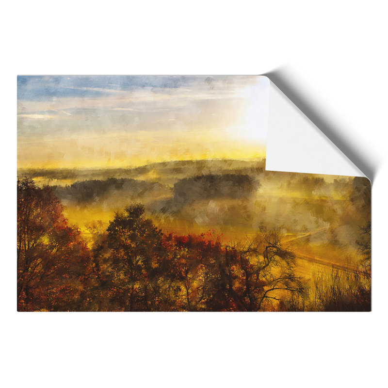 Sunrise over the Meadow Painting - Frameless Print, 42cm H x 59cm W x 0.1cm D