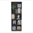 Home 4 Shelves Bookcase Kronos, Open Storage, Stained Walnut