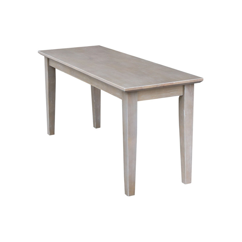 Bethanni Solid Wood Bench, Washed Gray Taupe