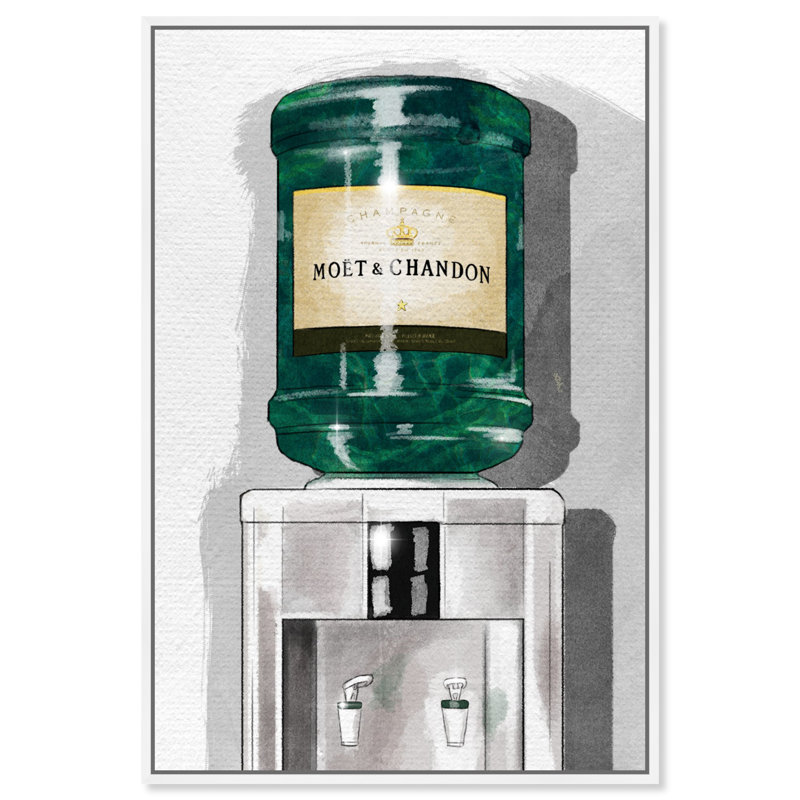 Drinks and Spirits Champagne for Days - cadre flottant, impression sur toile, H 30 po x l 45 po