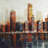 Abstract cityscape - 32"x32" art on canvas