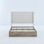 Lit à oreilles tapissier Shelton avec plateforme en bois Shelton Ivory