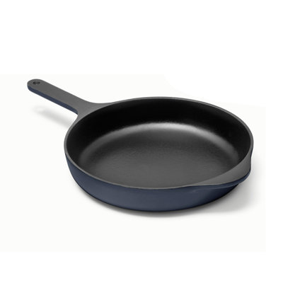 Caraway 12" Enameled Cast Iron Large Skillet, Midnight Blue