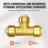 Pipe Fittings 1/2" 12PCS Tee Brass Push-Fit for Heating/Shower System